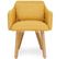 Lot De 2 Fauteuils Scandinave "alan" 70cm Jaune