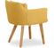 Lot De 2 Fauteuils Scandinave "alan" 70cm Jaune