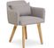 Lot De 2 Fauteuils Scandinave "alan" 70cm Beige