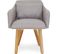 Lot De 2 Fauteuils Scandinave "alan" 70cm Beige