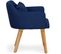 Lot De 2 Fauteuils Scandinave "alan" 70cm Bleu