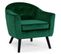 Fauteuil Scandinave Velours "lopy" 79cm Vert