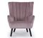 Fauteuil Scandinave Velours "velvet" 94cm Rose