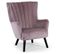 Fauteuil Scandinave Velours "velvet" 94cm Rose