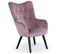 Fauteuil Scandinave Velours "vianey" 100cm Rose