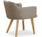 Fauteuil Scandinave "alan" 70cm Taupe