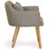 Fauteuil Scandinave "alan" 70cm Taupe