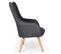 Fauteuil Scandinave "aimee" 67cm Gris Foncé