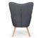 Fauteuil Scandinave "aimee" 67cm Gris Foncé