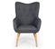 Fauteuil Scandinave "aimee" 67cm Gris Foncé