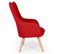 Fauteuil Scandinave "aimee" 67cm Rouge