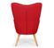 Fauteuil Scandinave "aimee" 67cm Rouge