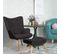 Fauteuil et Pouf Scandinave "orle" 98cm Noir