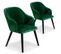 Lot De 2 Fauteuils En Velours "yugnat" 85cm Vert