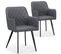 Lot De 2 Chaises Design "claren" 86cm Gris