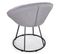 Fauteuil Design En Velours "baoli" 75cm Gris