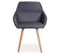 Fauteuil Design Scandinave "dorcy" 82cm Gris Foncé