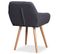 Fauteuil Design Scandinave "dorcy" 82cm Gris Foncé