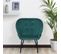 Fauteuil Design En Velours "giovanni" 86cm Vert