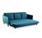 Canapé Convertible En Velours "zefli" 210cm Bleu