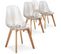 Lot De 4 Chaises Design "vik" 80cm Transparent