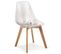 Lot De 4 Chaises Design "vik" 80cm Transparent