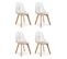 Lot De 4 Chaises Design "vik" 80cm Transparent