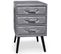 Commode 3 Tiroirs "strano" 78cm Gris