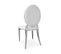 Lot De 2 Chaises Médaillon "tatianna" 90cm Blanc