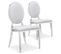 Lot De 2 Chaises Médaillon "tatianna" 90cm Blanc