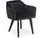 Fauteuil Scandinave Velours "scanda" 70cm Noir