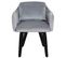 Fauteuil Scandinave Velours "scanda" 70cm Gris