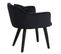 Lot De 2 Fauteuils Velours "scanda" 70cm Noir