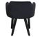 Lot De 2 Fauteuils Velours "scanda" 70cm Noir