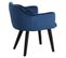 Lot De 2 Fauteuils Velours "scanda" 70cm Bleu