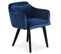 Lot De 2 Fauteuils Velours "scanda" 70cm Bleu