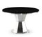 Table De Repas Ronde En Verre "annie" 120cm Noir