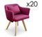 Lot De 20 Fauteuils Design "delante" 67cm Violet