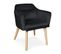 Lot De 20 Fauteuils En Velours "scanda" 70cm Noir