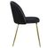 Lot De 2 Chaises Design En Velours "lia" 79cm Noir