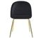 Lot De 2 Chaises Design En Velours "lia" 79cm Noir