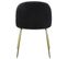 Lot De 2 Chaises Design En Velours "lia" 79cm Noir