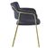 Lot De 2 Fauteuils En Velours "geko" 75cm Noir