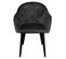 Fauteuil Design En Velours "glany" 81cm Noir