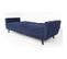 Canapé Convertible En Velours "garry" 220cm Bleu