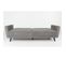 Canapé Convertible En Velours "garry" 220cm Gris