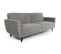 Canapé Convertible En Velours "garry" 220cm Gris