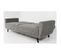 Canapé Convertible En Velours "garry" 220cm Gris