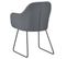 Fauteuil Design "blida" 87cm Gris et Noir