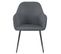 Fauteuil Design "blida" 87cm Gris et Noir